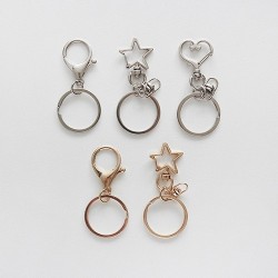 키링 열쇠고리 부자재 재료 만들기 DIY [오링달린 고리 체인 악세사리 공예 가방 끈 랍스터 원형 개고리 연