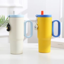304스텐 720ml 키링 텀블러 캠핑용품 빨대포함 아웃도어 커피잔 보온병 보냉병 보온보냉병 인쇄가능