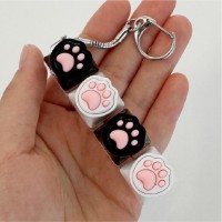 [이거찜] 발바닥 키캡 2종 키링 고양이 발바닥모양 네모키보드 열쇠고리