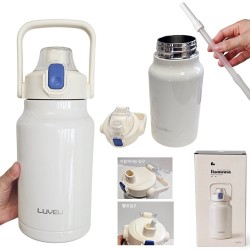텀블러 [라온까사 피크닉텀블러 1300ml] 보온보냉병/캠핑용품/대용량/개별케이스/빨대포함/다용도/인쇄가능